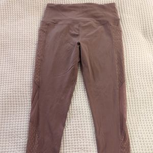 Victoria's Secret sport workout leggings light pink lace panels